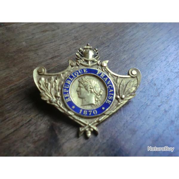 insigne �mail  r�publique fran�aise  1870