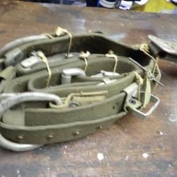 ceinturon pour monter aux arbres crochets signal corps US army GI ww2 t&eacute;l&eacute;graphiste  seconde guerre