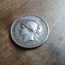 insigne argent  r&eacute;publique fran&ccedil;aise  acte de d&eacute;vouement 1893 / barre