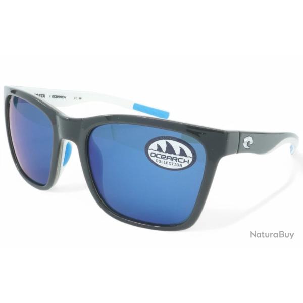 Lunette Polarisante Costa Panga 2250C Ocearch Shiny White Shark Blue Mirror 580P