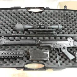 CARABINE MAS L1A1 SLR TYPE FAL CAL 308 WIN + LUNETTE ET ACCESSOIRES OCASSION BON ETAT
