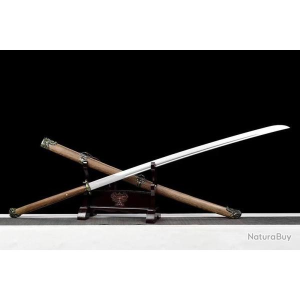 Katana long 148cm en acier mangan�se - Puissance et majest�