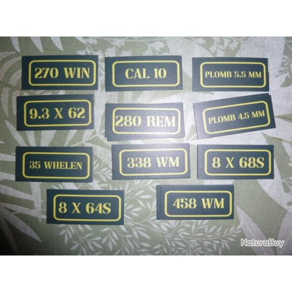 magnet pour caisse a munition - signal�tique- 270 win