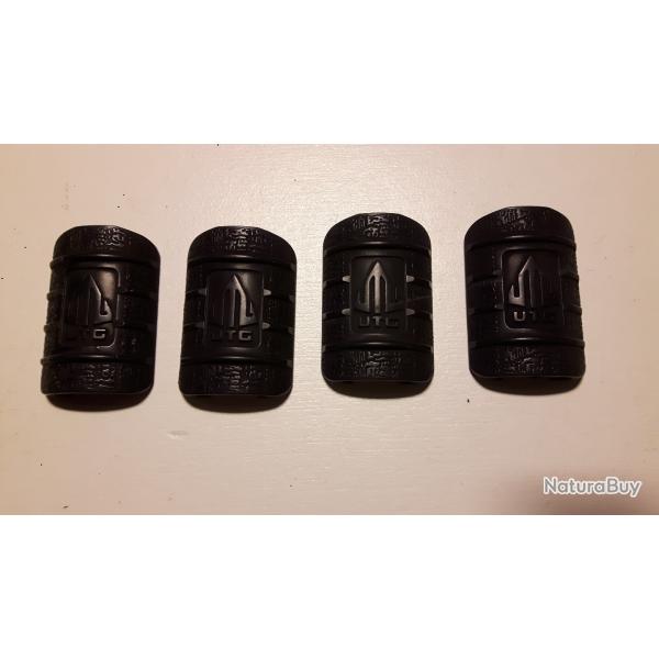lot de 4 caches rail UTG PICATINNY noir en caoutchouc