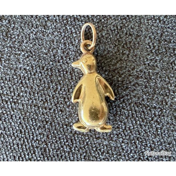 Pendentif manchot en or 18 carats - France - Breloque