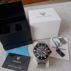 MONTRE DE PLONGEE AUTOMATIQUE FEELNEVER ETANCHE 500 METRES /MVT JAPAN MIYOTA 8215/CADRAN NOIR