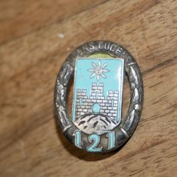 Insigne 121 &deg; RI R&eacute;giment Infanterie MONS LUCENS ARTHUS BERTRAND