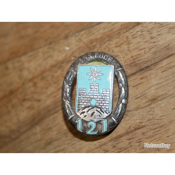 Insigne 121 � RI R�giment Infanterie MONS LUCENS ARTHUS BERTRAND