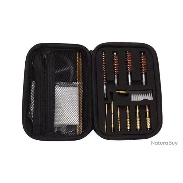 Kit de Nettoyage Armes 16 Pi�ces Multi-Calibres | Pistolet & Fusil | .22 .357 .38 9mm .40 .45