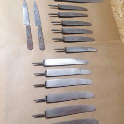 Lot lames forg&eacute;es couteaux