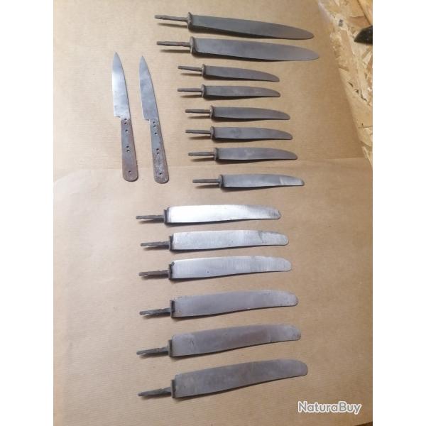 Lot lames forg�es couteaux