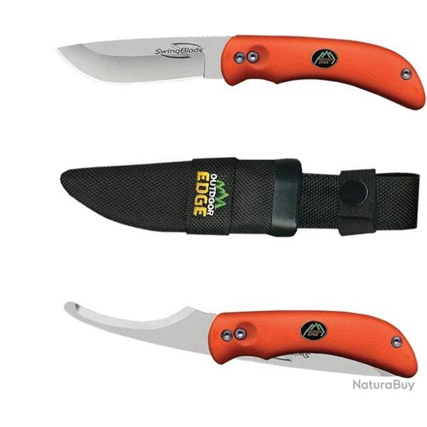Outdoor Edge SwingBlaze ? OESZ20N ? Couteau de chasse 2 lames ? Description  Le Outdoor Edge SwingB