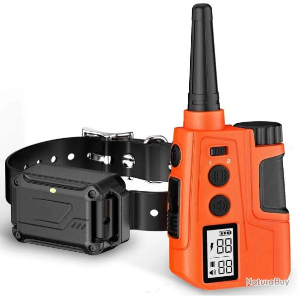 Collier d'Entra�nement Anti-Aboiement Chien 600m T�l�commande Vibration Stimulation Etanche IPX7