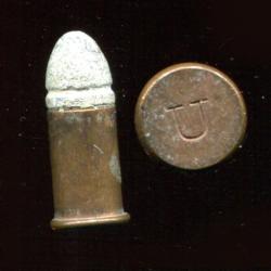 .30 Rim Fire Short - RARE cartouche pour pistolet Sharps &agrave; 4 canons - marquage Winchester : U