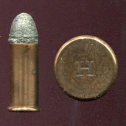 .30 long Rimfire - Assez RARE - marquage H  - &eacute;tui cuivre 16.9 mm