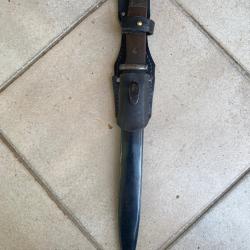 Ba&iuml;onnette Mauser K98 originale avec fourreau et gousset reproductions