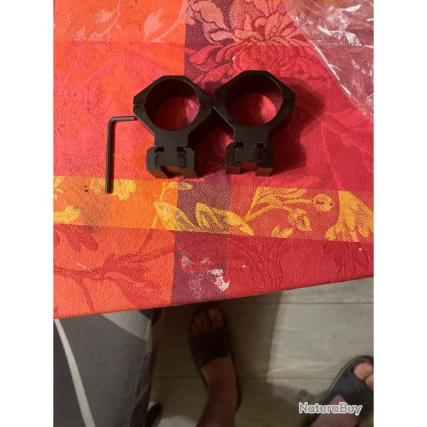 Collier haut 6 vis diam�tre 34 rails queue d arronde 11 mm