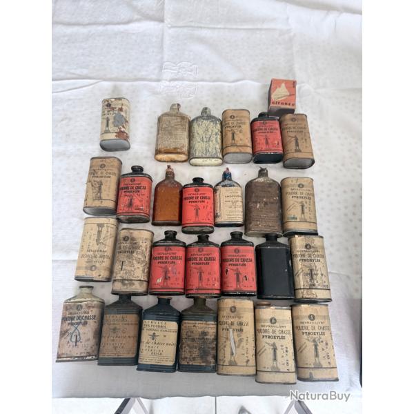 lot boites de poudres anciennes