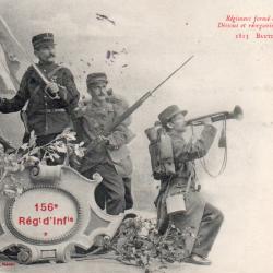 CPA -156e R&eacute;giment dInfanterie-N&deg;7110