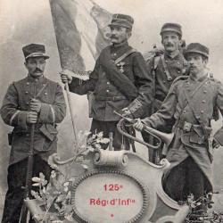 CPA -125e R&eacute;giment dInfanterie-N&deg;7108