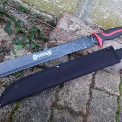 Couteau Bowie Machette Guide d'Amazonie Coupe Coupe ALBAINOX SAVAGE Lame Acier Inox Manche Abs Etui