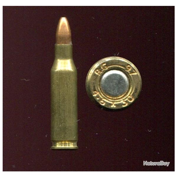 4.6 x 30 British PDW XPL - courte balle cuivre pointe m�plate - marquage : RG 97 4.6x30