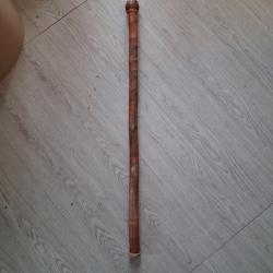 Canne casse tete en bambou sculpte art XIX eme