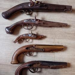 Pistolet &agrave; silex 1 Euro sans prix de r&eacute;serve