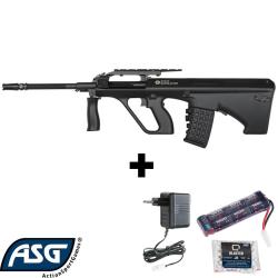 Pack complet airsoft Steyr AUG A2 ASG - R&eacute;plique &eacute;lectrique AEG