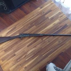 Carabine anglaise "braconni&egrave;re" cal. 12mm / (410/50) - Cl&eacute;s serpent - Jasp&eacute;e - Canon octogonal