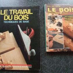 Lot de 4 livres sur le travail du bois, techniques de base &agrave; faire soi-m&ecirc;me