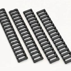 Lot de 4 Protections caoutchouc pour garde main/rail Picatinny - Noir - Livraison gratuite