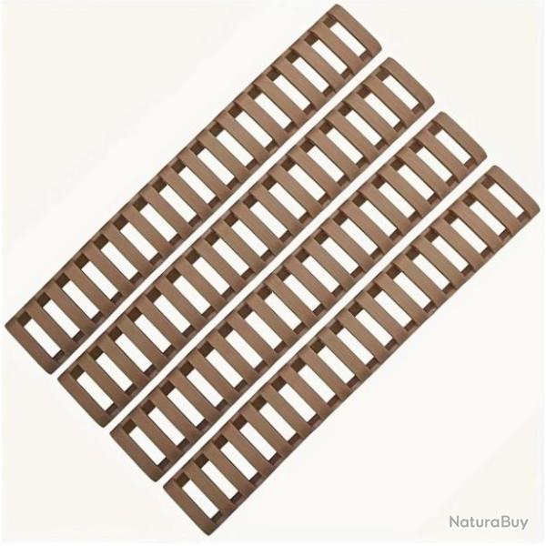 Lot de 4 Protections caoutchouc pour garde main/rail Picatinny - Beige/TAN - Livraison gratuite