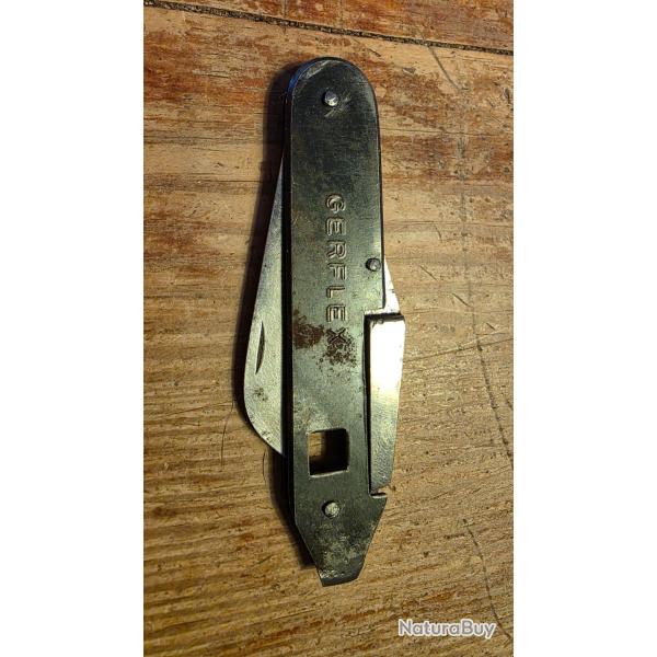 Couteau pliant GERFLEX pour ouvrier avec lame + cl� m�le et femelle embout tournevis voir photos