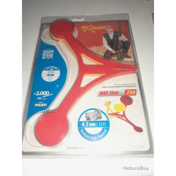 Cible carabine � plomb flip target for airguns 4.5 5.5 6.35