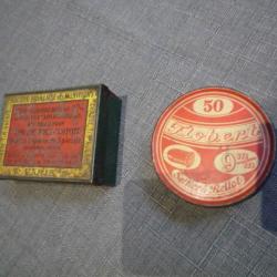 lot de 2 boites vides de munitions dont Sellier & Bellot 9mm flobert