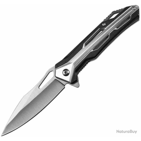 Couteau MTech A/O Lame Drop Point Acier 3Cr13MoV Manche Black Aluminum Linerlock MTA2051BK
