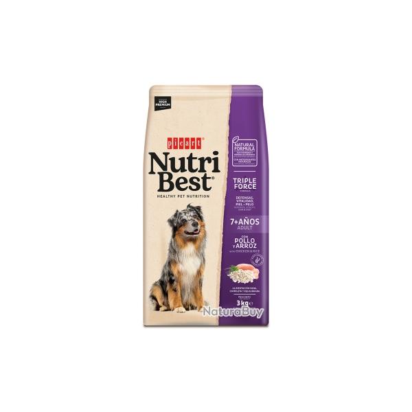 SAC DE CROQUETTES NUTRIBEST ADULT 7+ YEARS EN 15KG