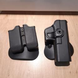 Holster et porte chargeurs Glock 17