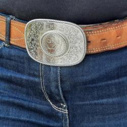 superbe boucle de ceinture mixte H/F grav&eacute;e en Argent Massif 925 :  2900�