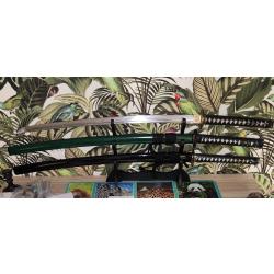 Katana forg&eacute; main - acier tri&eacute; & trempe &agrave; l'argile - haute performance de coupe