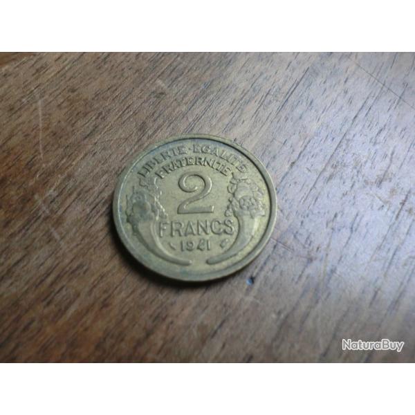 monnaie 2 francs morlon   1941