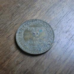 monnaie 2 francs chambre du commerce  1925