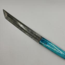 Couteau de Chasse en Damas Le Mistral - Coutellerie Artisanale Hosteel - Couteau Collection Cadeau