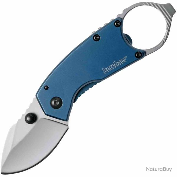 Couteau Kershaw Antic Lame Drop Point Acier 8Cr13MoV Manche Blue PVD Frame Lock KS8710