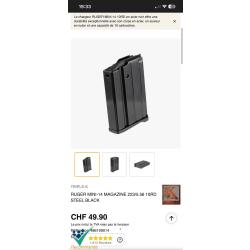 Chargeur rugger 10 coups