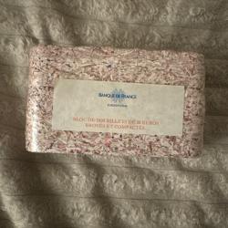 BANQUE DE FRANCE: Bloc de 1000 billets de 10� broy&eacute;s et compress&eacute;s