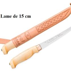 Poignad &agrave; Filets lame de 15 cm avec son &eacute;tui Cuir