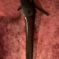 Rare housse/fourreau cuir pour la carabine Carcano 1891 de cavalerie .