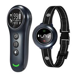 Collier de Dressage pour Chien 2-en-1 - T&eacute;l&eacute;commande & Anti-Aboiement Automatique - &Eacute;tanche IP67